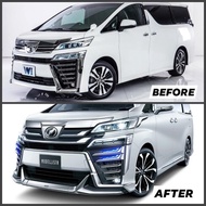 TOYOTA VELLFIRE 2018 2019 ZG AERO MODELLISTA BODYKIT / LIP SKIRT DOOR PANEL / BODY KIT PP CHROME