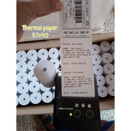Thermal paper 57x40, thermal paper 58x40, thermal paper 58mm.