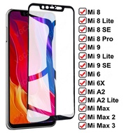 9D กระจกป้องกันทุกส่วนของเครื่องเหมาะสำหรับ Xiaomi Mi 8 Lite 9 SE Mi8 Mi9 Pro อุปกรณ์ป้องกันกระจกกันรอย Mi 6 6X A2 Lite Max 2 3ฟิล์มป้องกัน