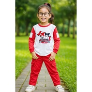MERAH Latest Independence Day Children's Suit 2025 Red and White August 1-8 Years