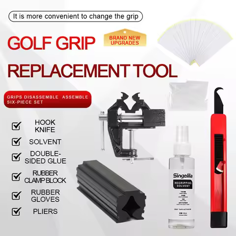2025 New Golf Club Grip Kit Tape Golf Grip Removal Tool Grip Solvent Hook Knife Replacement Golf Gri