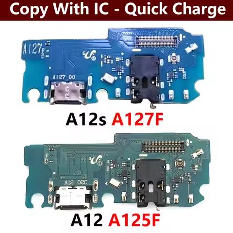 USB Charging Port Board Flex Cable Connector Microphone Module For Samsung A12 A125 A125F A12s A127