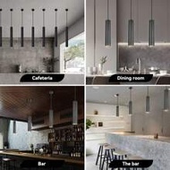 GU10 Recessed Ceiling Light, Vintage Metal Style Black Cylinder Pendant Light, Adjustable, Compatibl