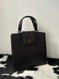 中古包 CHANEL 香奈兒 So Black 菱格托特包