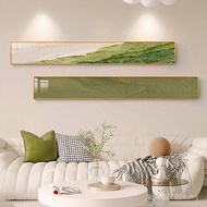 Living Room Background Wall Modern Simple Long Strip Abstract Narrow Soft Pack Cream Style Painting 