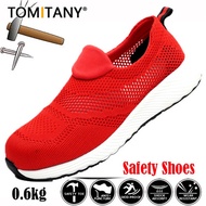 Tomitany Fashion Steel Toe Shoes Kevlar Fiber Safety Shoes Breathable Steel Toe Work Shoes for Men L