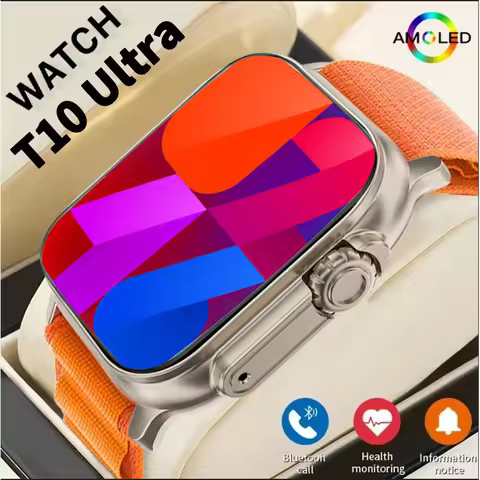 2025 Smart Watch T10 2 Men 49mm Series 8 2.3 "AMOLED Screen NFC Compass Waterproof For Apple Watch I