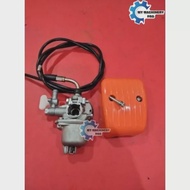 BRUSH CUTTER BG328 CARBURETOR COMPLETE SET JAPAN QUALITY CARBURETOR AIR CLEANER WITH THROTTLR CABLE 