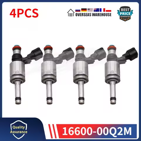 4PCS Fuel Injectors 16600-00Q2M For Renault Nissan JUKE QASHQAI HRA2DDT 1.2 1660000Q2M 16600-00Q2A 1