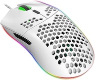96G Programmable Gaming Mouse with Lightweight Honeycomb Shell,6400 DPI Laser Sensor,RGB Rainbow Bac