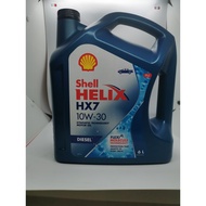 Premium Oil for Cars SHELL HX7 DIESEL 10W-30 6L (NEW MODEL)