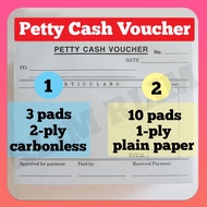 Petty Cash Voucher Carbonless Carbonized or Plain