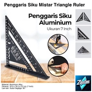 SIKU 7 Inch Aluminum Triangle Ruler - A10D01