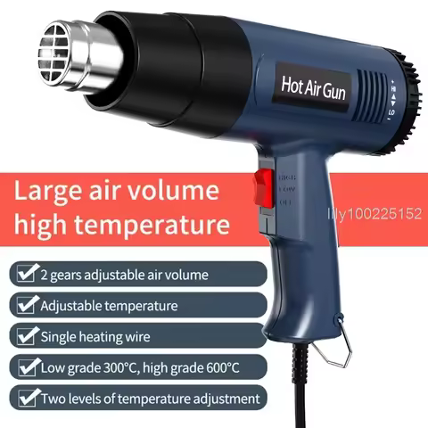 Hot Air Gun 220V Heat Gun 2000W Variable Advanced Electric Advanced Hot Air Gun Temperatures Adjusta