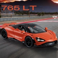 【RUM】1:32 Scale Mclaren 765LT Alloy Car Model Light & Sound Effect Diecast Car Toys for Boys Birthda