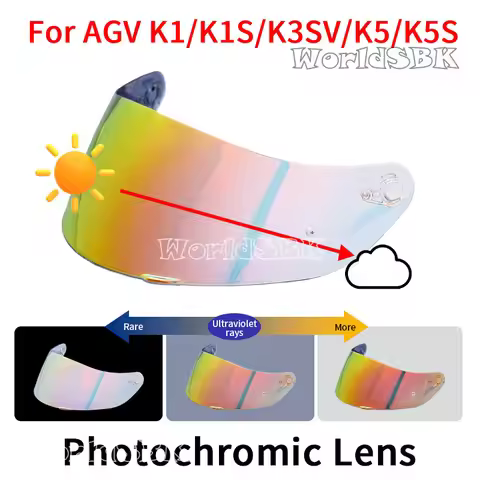 Photochromic visor lens For AGV K1 K3SV K5 K1S K5S GT4 Compact ST Helmet Mask Shield Accessories Ful