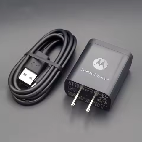 18W Fast Turbo Charger QC3.0 EU US Wall Power Adapter 1M Type C Cable For Motorola Moto G34 G53 E32 