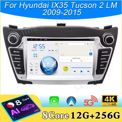 Android 16 Car Radio Player Carplay Multimedia WIFI Bluetooth For Hyundai IX35 Tucson 2 LM 2009-2015