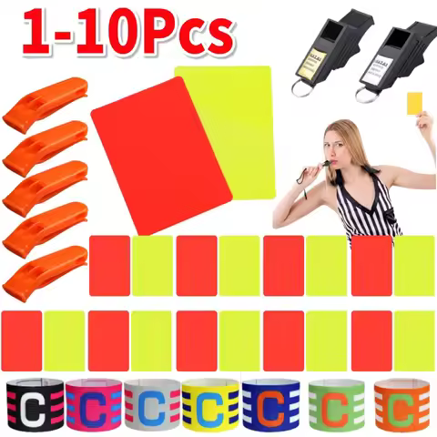 1-10pcs PVC Soccer Football Referee Wallet Notebook With Red Card And Yellow Card Professional Game 