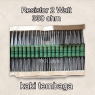 Resistor 2 Watt 330 ohm Kaki Tembaga