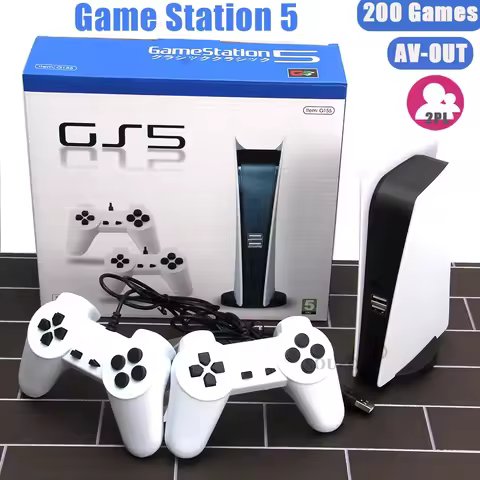 GS5 Game Station 5 Video Game Console With 200 Classic Games 8 Bit TV Consola Retro USB Wired Handhe