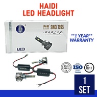 【100% ORIGINAL】MENTOL LAMPU HADAPAN KERETA LED HAIDI - H1 / H4 / H7 / H11 LAMPU UTAMA KERETA LED/ CA
