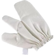 100% Raw Silk Ayurvedic Garshana Gloves – Elastic Wristbands for Dry Brushing, Lymphatic Massage & G