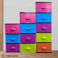 Drawer Cabinet | Plastic Drawer | Laci | Laci Plastik | Storage Cabinet | Almari Baju | 5 Tier | 4 T