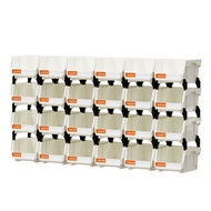 LEADLOONG 6/24pcs V1 White Parts Box Stackable box 13.5x10.5x7.6cm/5x4x3inch Classified storage of p