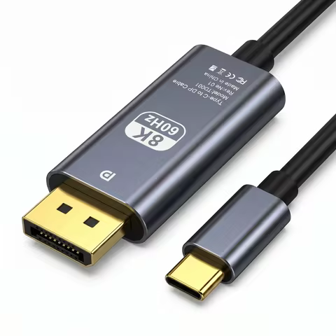 8K60Hz USB C(Thunderbolt 3/4 Compatible) to DP Cable Type-C to Display Port Adapter Cable for Macboo