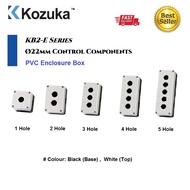 KOZUKA CONTROL COMPONENTS PVC ENCLOSURE BOX (@22mm) FOR  PILOT LAMP/BUZZER/SELECTOR/PUSH BUTTON ETC