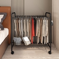 Pants Rack with 24 Pants Hangers Rolling Trolley-Skirt Hangers, Jean Organizer for Closet