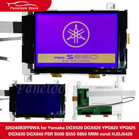 NEW LCD Display Screen For Yamaha DGX520 DGX620 YPG620 YPG625 DGX630 DGX640 PSR S500 S550 S650 MM6 m