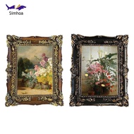 [Simhoa] European style photo frame 5x7 desktop and wall hanging retro floral embossed