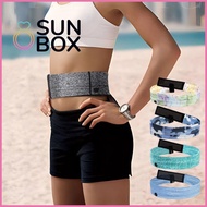 SUN BOX ล่องหนแบบล่องหน กระเป๋าคาดเอวกีฬาล่องหน Dacron Dacron ยืดได้ยืดหยุ่น กระเป๋าใส่โทรศัพท์ ของใ