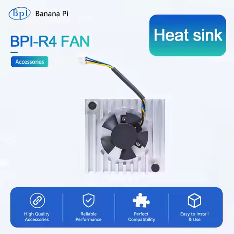 Banana Pi BPI-R4 Heat Sink Applicable to BPI-R4 and BPI-F3 Routing Board Fan Accessories