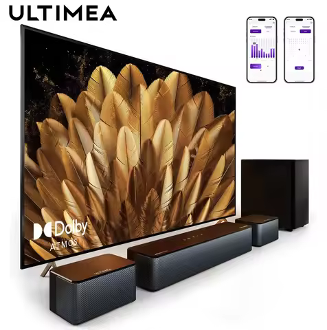ULTIMEA 410W 5.1 Sound Bar with Dolby Atmos, Wireless Subwoofer, Surround Sound System for TV, Bass 