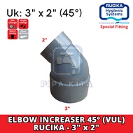 Elbow Increaser 45 3 x 2 inch RUCIKA VU45L Knee Overloop Vlok Reducer