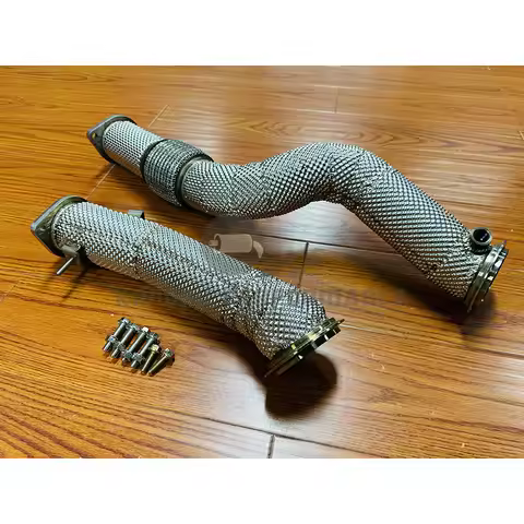KUNGFU PERFORMANCE SS304 3.0'' B M W S58 Engine G80 M3 G82 M4 3.0T Race Heat Shield Decat Downpipe