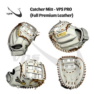 VPS Softball Catcher Mitt - VPS Pro Series (Full High Grade Leather) - White 34 inches // Sarung Tan