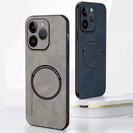 Hard Leather Magnetic Casing for Infinix Hot 40i 40 Pro Smart 8 Plus Tecno Spark 20 Pro 20C BG6 BG7n