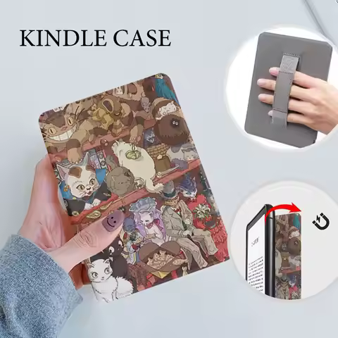 Hand strap style with magnet on the back , kindle case paperwhite 2025 2024basic