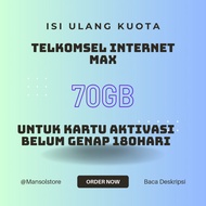 voucher paket data telkomsel internet max 70GB / kuota telkomsel