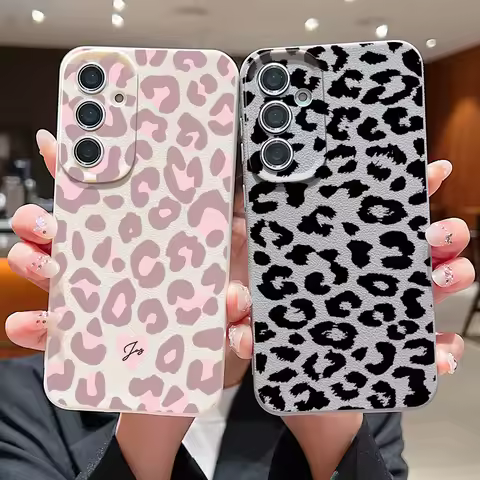 Leopard Print Case For Samsung Galaxy S25 Ultra Capa S24 Ultra S23 S22 Plus S21 FE A15 A16 A25 A26 A
