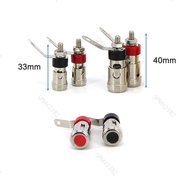 33mm 40mm metal Spring Terminal Speaker Amplifier Spring Self-Locking power Socket Push-Type plug fo