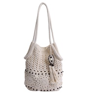 Braided Bag Beach Vacation Beach Bag 2025 New Casual Large Capacity Portable Lazy Commuting Toy Bag