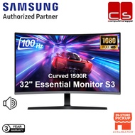 SAMSUNG 32" Essential Monitor S3 S39GD FHD 100Hz (1500R Curved Screen) FHD(1,920 x 1,080) 4ms(GTG)
