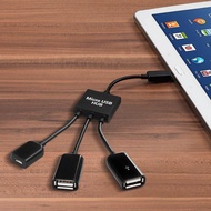 Micro USB OTG Hubอะแดปเตอร์สำหรับสมาร์ทโฟน/แท็บเล็ตไมโครUSB USB SplitterสำหรับApple Samsung Lenovo