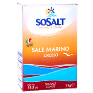 SOSALT天然粗海鹽(超值1kg 裝 - GROSSO ,橙色包裝)#96101047 Marino Fino Sea Salt Coarse#新舊包裝隨機發貨