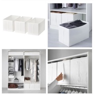 SKUBB 3 Box Set Clothes Organization Box / Wardrobe Box / Storage Box / Clothes Storage WHITE , 31x5